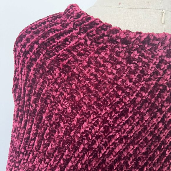 NWT Ellen Tracy Chenille Poncho S/M - Picture 3 of 4